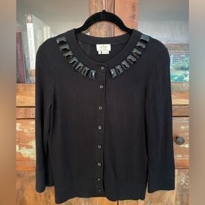 Black Kate Spade Jewel Holiday Cardigan